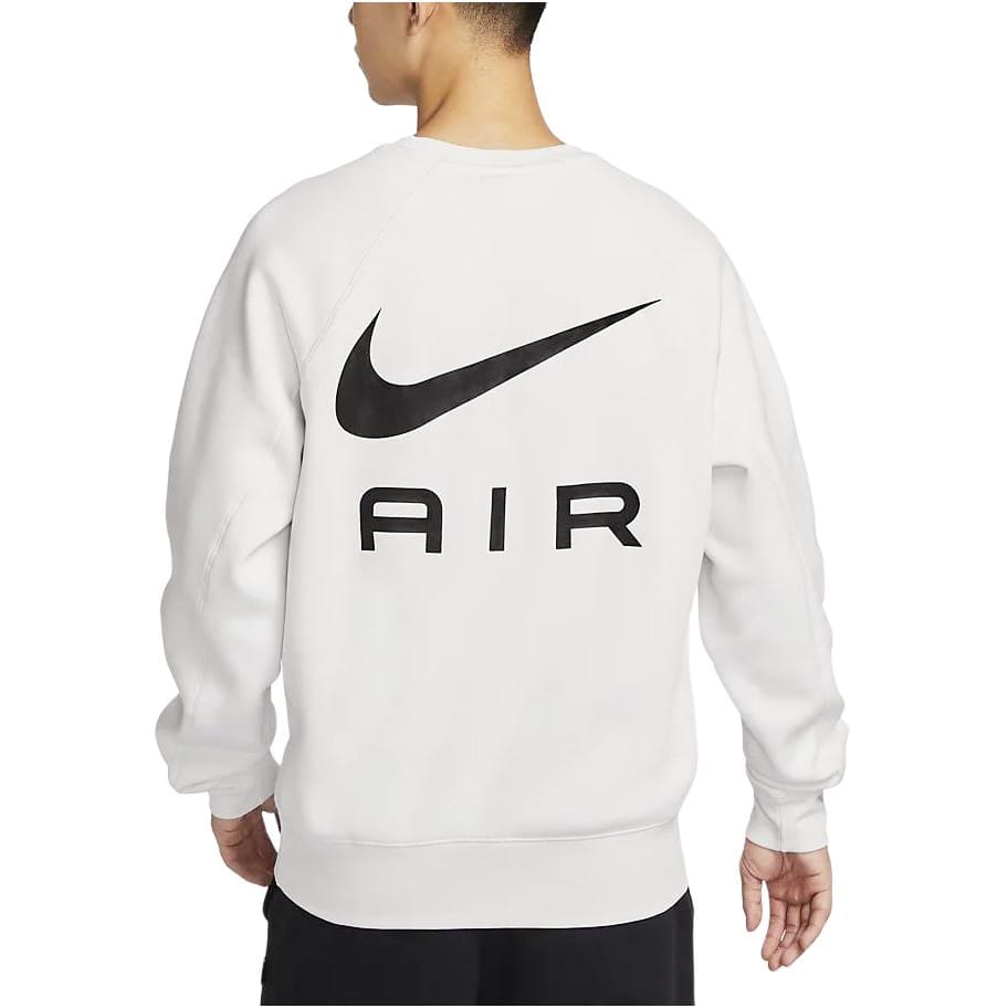 Nike Air Solid Color Crew Neck Fleece Lined Long Sleeved Casual Sweatshirt Men's Mountain Peak White FB7204-121
