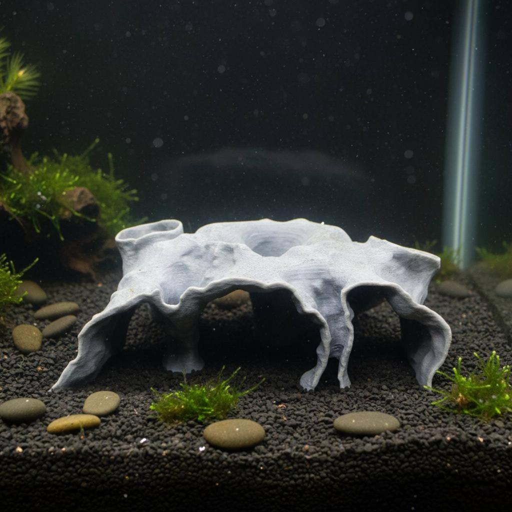 Aquarium Sanctuary Cave Natural Look Aquatic Cave Ornament Shrimp Hideaway No Fade Aquarium Hideaway Freshwater and Saltwater