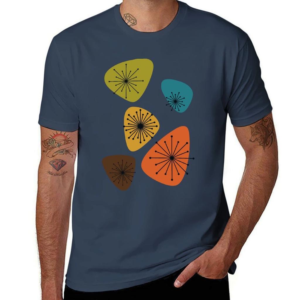Mid Century Modern Print 1 T-Shirt Casual Breathable Short Sleeve Top
