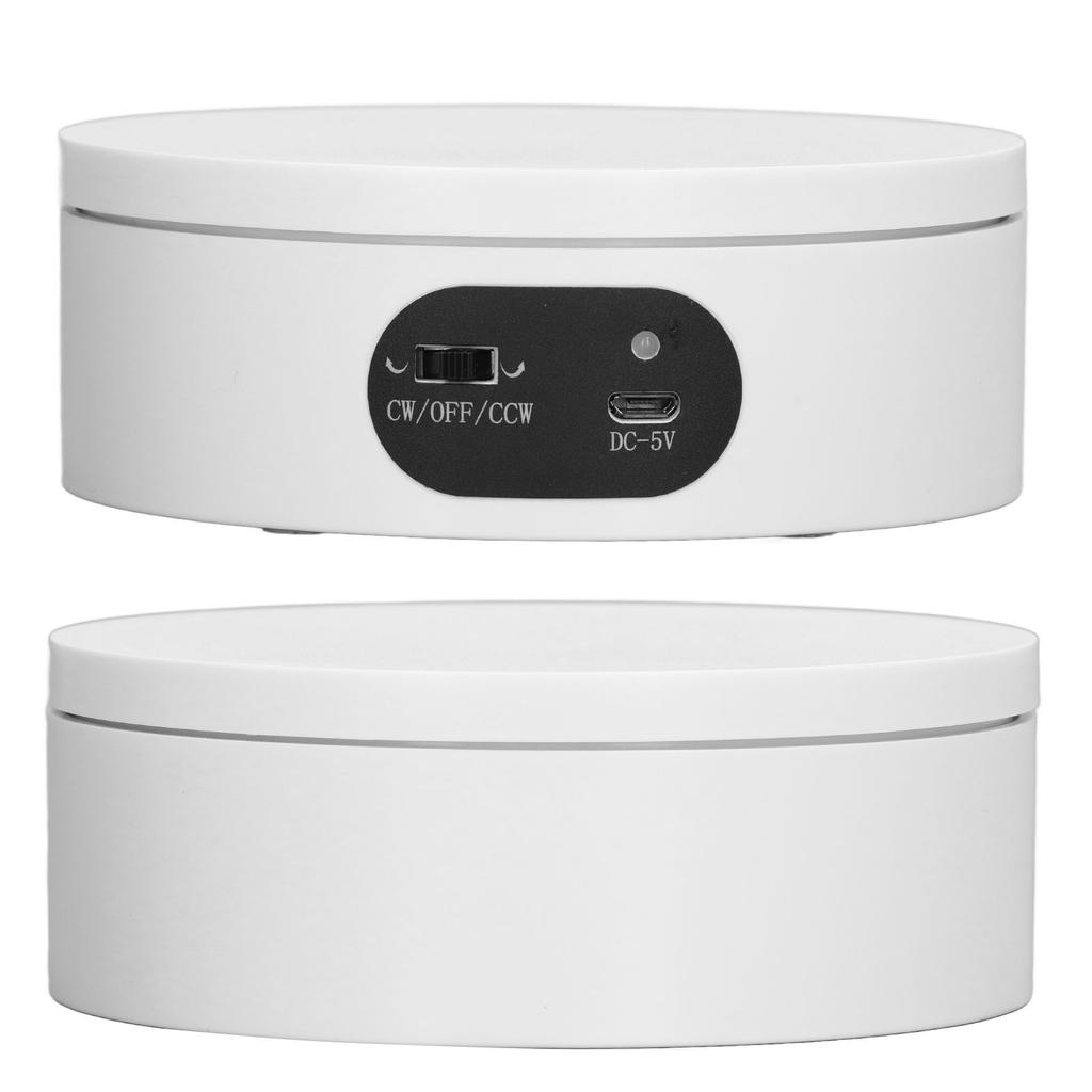 Espositore Rotante 4,7 pollici Rotazione Automatica Alimentato a Batteria USB Tavolo Girevole a Basso Rumore per