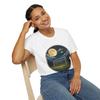 UFO Soccer Goal Moonlit Field Retro Sci Fi Vintage Unisex Softstyle T-Shirt