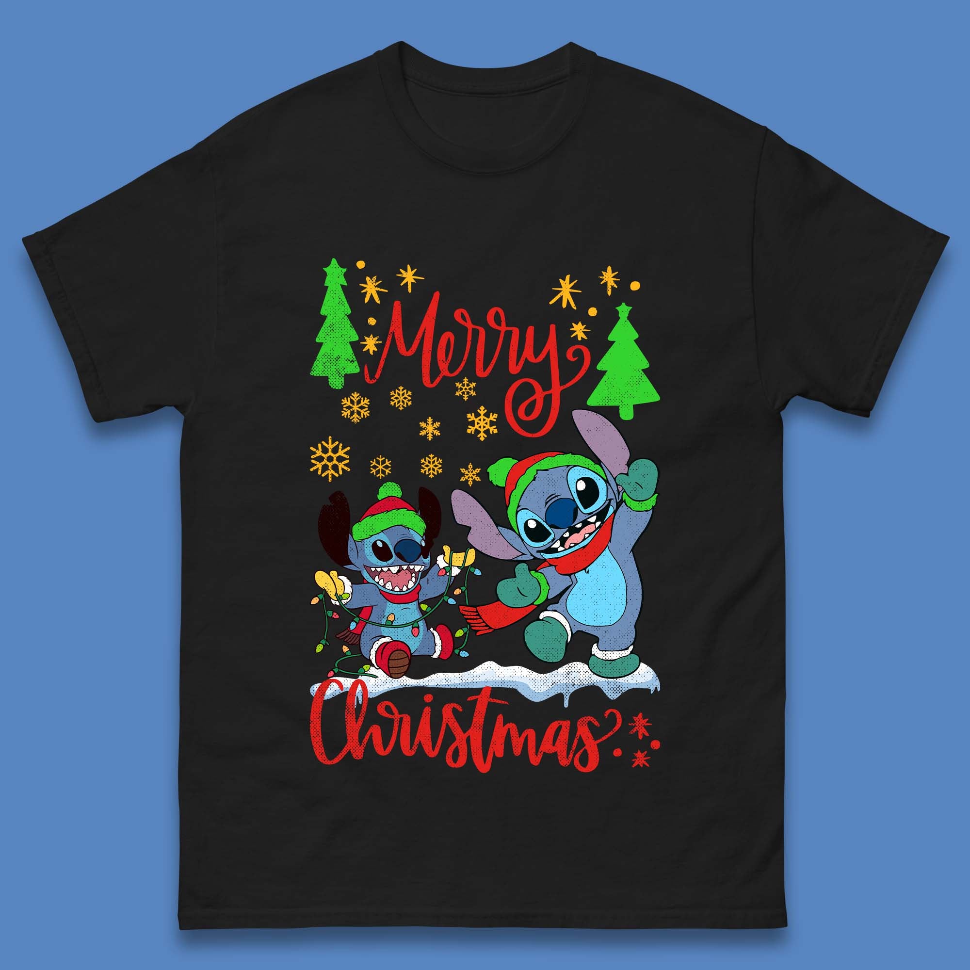 Stitch Squad Christmas Mens T-Shirt Womens Tops Tees M