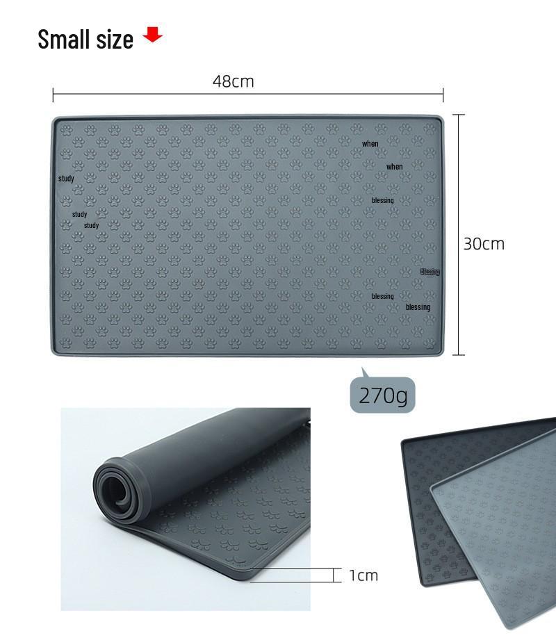 Silicone Pet Mat - Waterproof & Easy to Clean, Available in Sizes S/L for Dogs & Cats