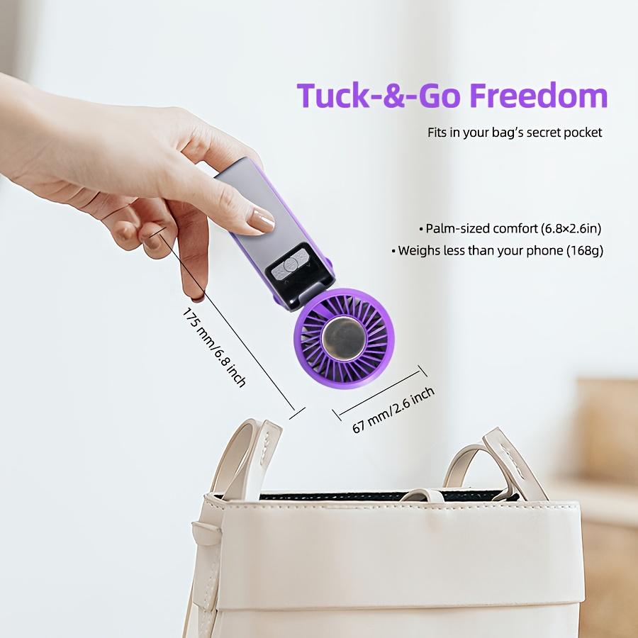 2026 Cute Mini Fan Foldable Handheld Fan Lightweight Handy Fan Pocket Size Low Noise Small Electric Fan Student Gift Outdoor Fan