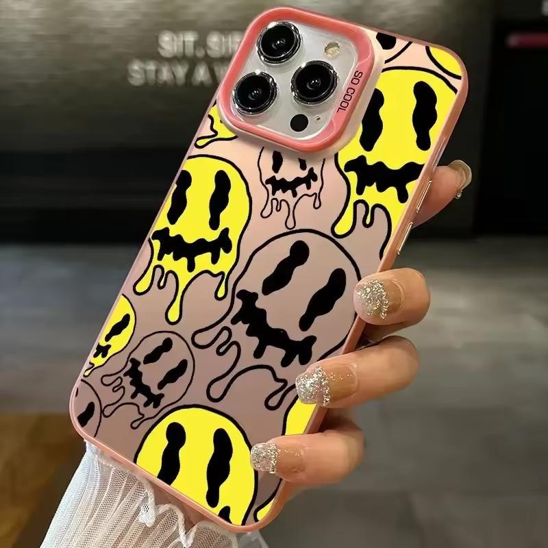 Popular Pink Skull iPhone16Pro Mobile Phone Case 15 Laser Case 14 Apple 12 Anti-drop 11XsM