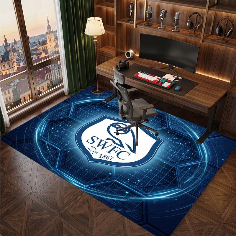 Tappeto in Cristallo di Velluto con Stampa del Sheffield Wednesday Football, Comodo Assorbente d'Acqua Antiscivolo per Pavimenti Interni