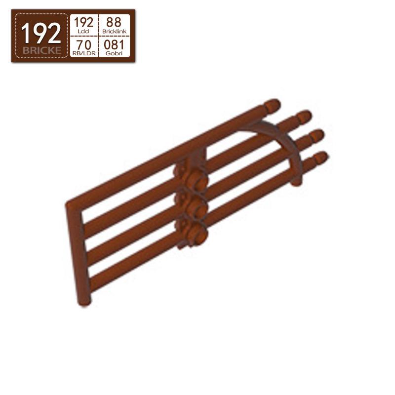 

BRICKE 42448 1x4x9 Fence Gate Building Blocks, Compatible with LEGO - Ideal for MOC Creations and DIY Projects 50g (~17pcs) коричневый