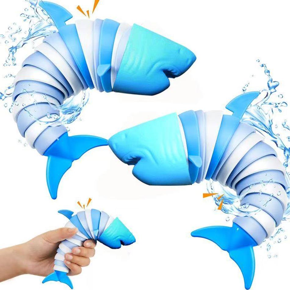 Topmix 3D Articulated Shark Stress Reliever Hand Toy,Sensory Fidget Toy For Adults And Kids,Pressure Relief And Anti-Anxiety Desk Toy