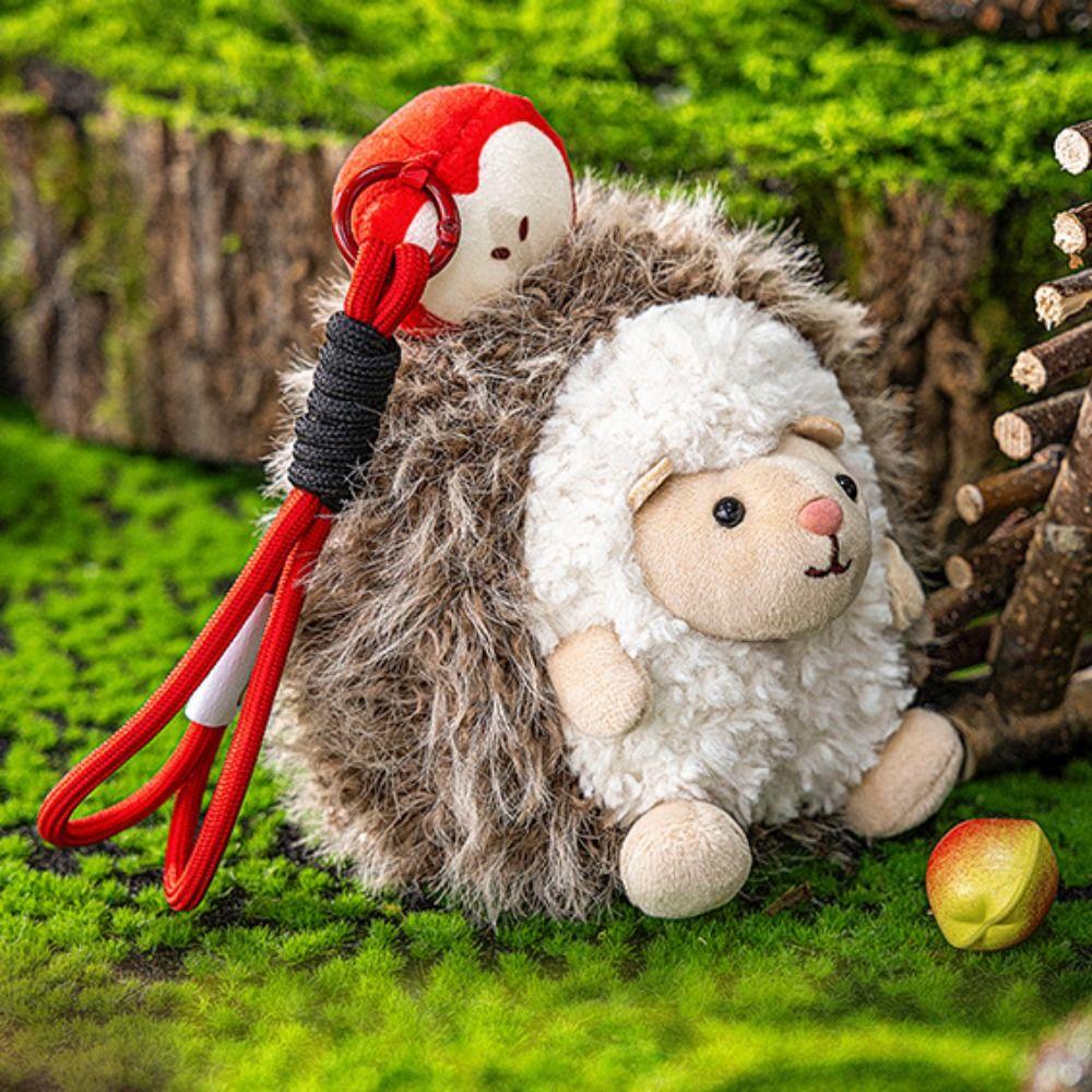 Stuffed Doll Little Hedgehog Keychain Mini Hedgehog Cute Hedgehog Plush Keyring Woman