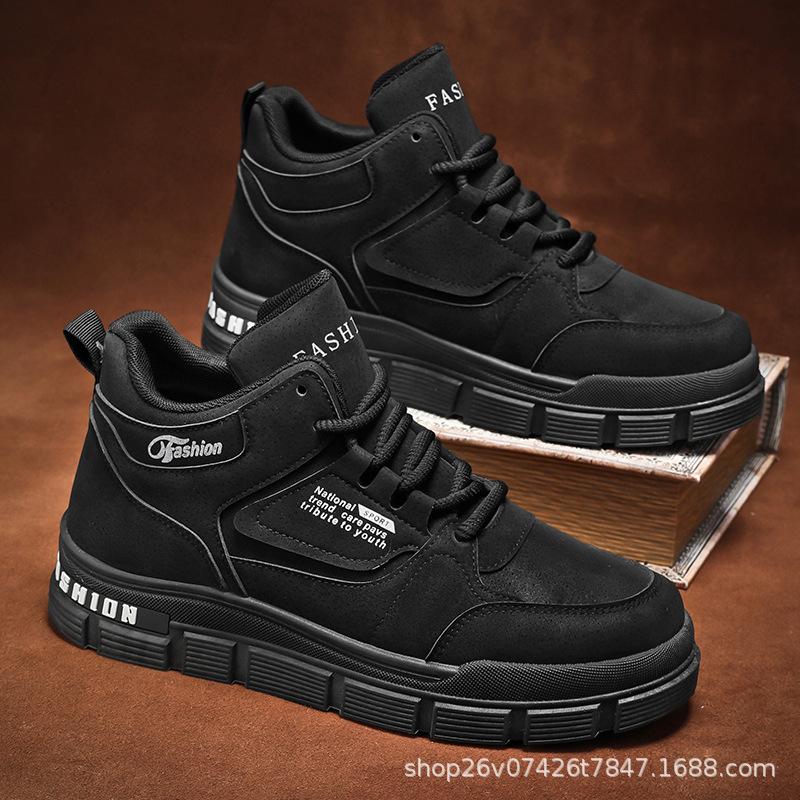 Martin boots men s autumn new high-top tooling shoes men s trend versatile platform sports shoes casual board shoes short boots 39 чёрный 3538₽