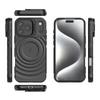Magnetic Ripple Stand Phone Case For iPhone 17 Pro Max 16 15 14 13 Pro Max Luxury Lens Bracket Shockproof Soft Silicone Cover
