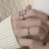 Adjustable Highend Square Zircon Ring For Women Elegant Minimalist Design Accessory Chic