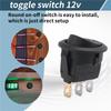 A55F-8STK 12V 20A Runder Blauer Kippschalter LED Wippschalter Ein-Aus-Steuerung SPST 3 Pins Für 12V Auto LKW Boot Mit 24 STK Kabeln