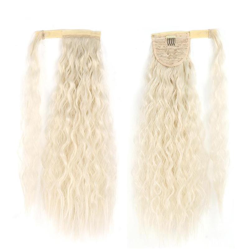 LISI HAIR Naturalnie falowane długie włosy syntetyczne przeszczepiane damskie kucyki doczepiane kucyk