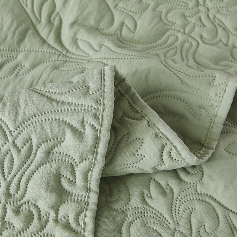 Washable Quilted Cotton Bedspread 3-Piece Set with Cotton-Filled Design