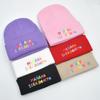 Acrylic Hat With Embroidered Letters For Winter Street Style Unisex