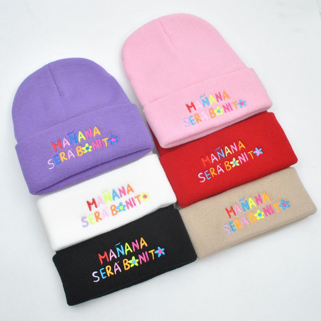Acrylic Hat With Embroidered Letters For Winter Street Style Unisex