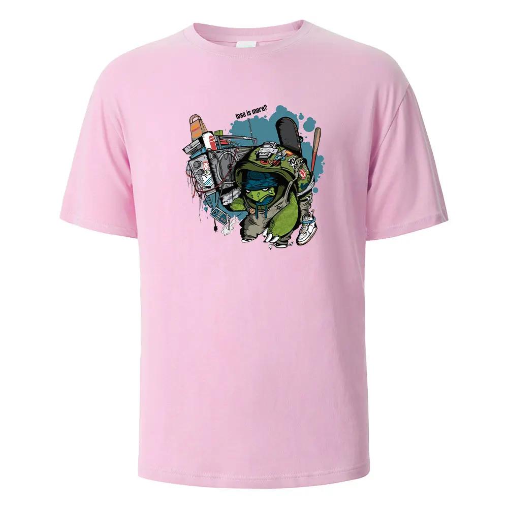 Print T-Shirt Summer Tees For Men Women 100% Cotton O-neck Oversize Casual Short Sleeved Tops