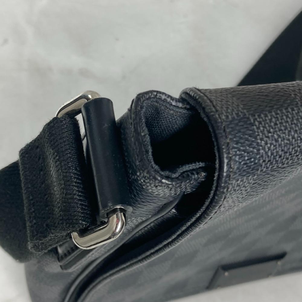 Louis Vuitton N41260 Damier Graphite District PM Crossbody Shoulder Bag Black