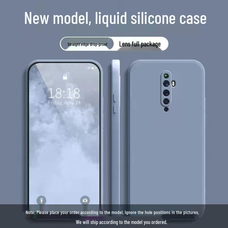 OPPO Reno 2F Case: Solid Color, Rubik's Cube Design, Liquid Full Coverage, Anti-drop, Straight Edge, Soft Personalized Cover.