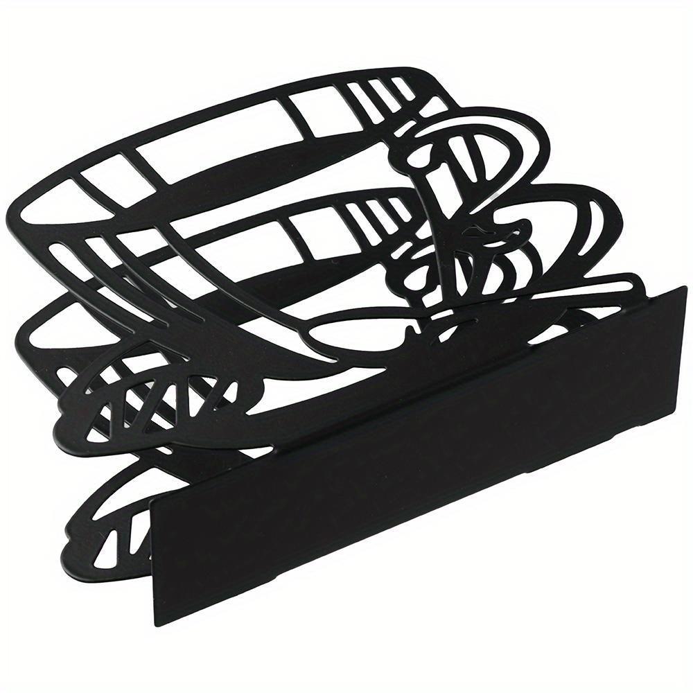 1pc Black Napkin Holder, Room Decors, Stainless Steel Standing Napkin Dispenser Coffee Holders For Paper Kitchen
