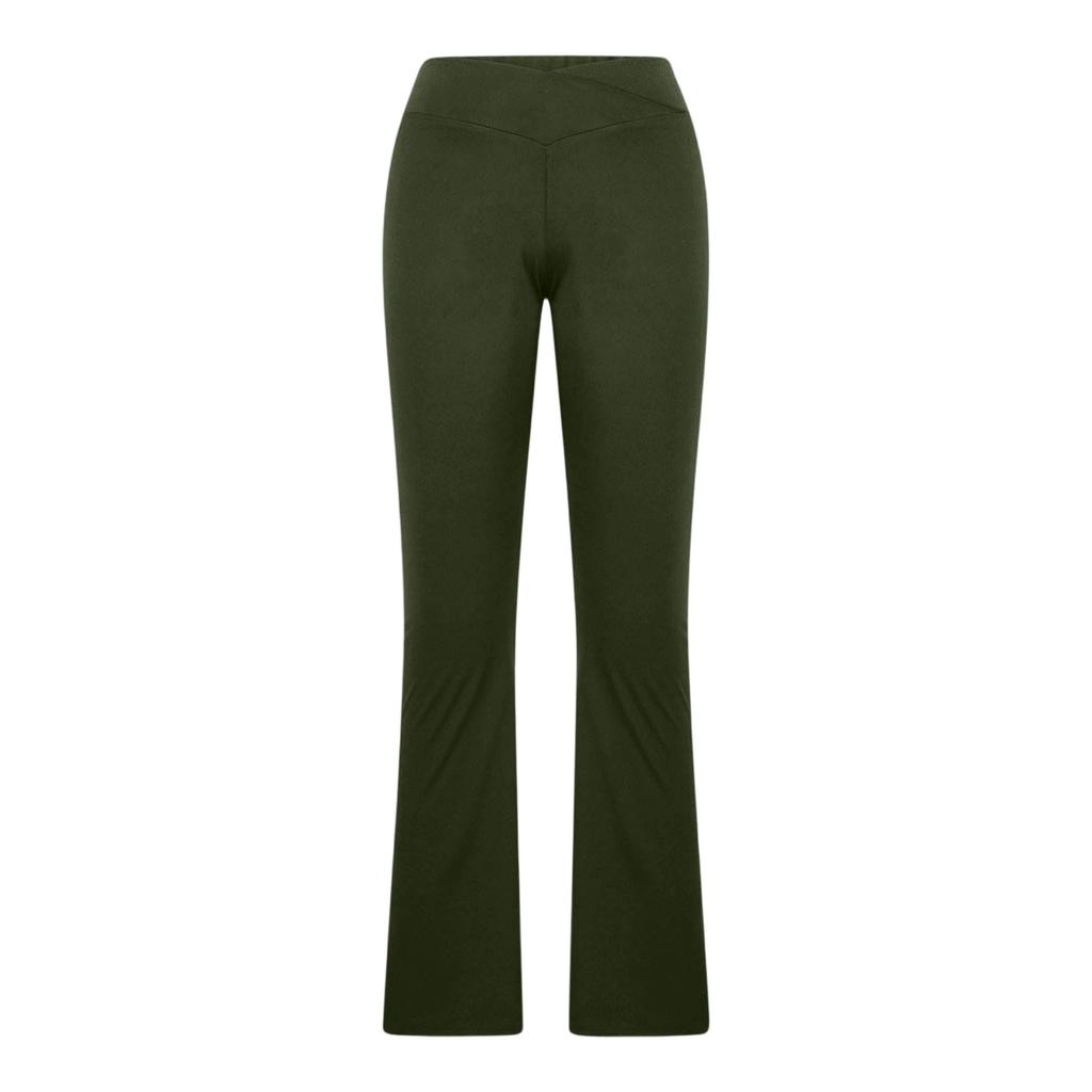Pantaloni de Yoga Sexy la Modă pentru Femei Talie Înaltă Cruce Picior Larg Culoare Pantaloni de Yoga pentru Exerciții