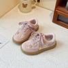 Children's Embroider Fashion Low Top Casual Sports Shoes Autumn New Girls' Comfortable Versatile Non Slip Lace Up Sneakers
