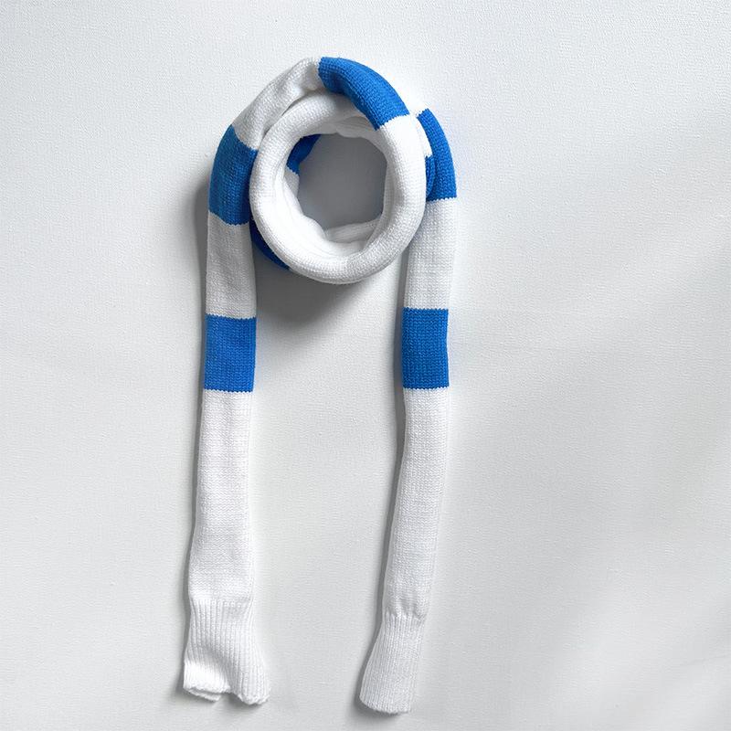 Niche scarf circle sausage knitted scarf high-end creative sense dopamine fashion decoration