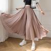 Sommer weite Hosen für Damen lässig elastisch hohe Taille locker lang gefaltete Hose Hosen Femme