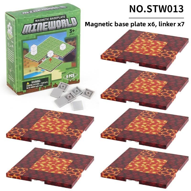 

Magnetic Building Blocks Set With Colorful Magnetized Baseplates For Kids Educational Toy StyleP