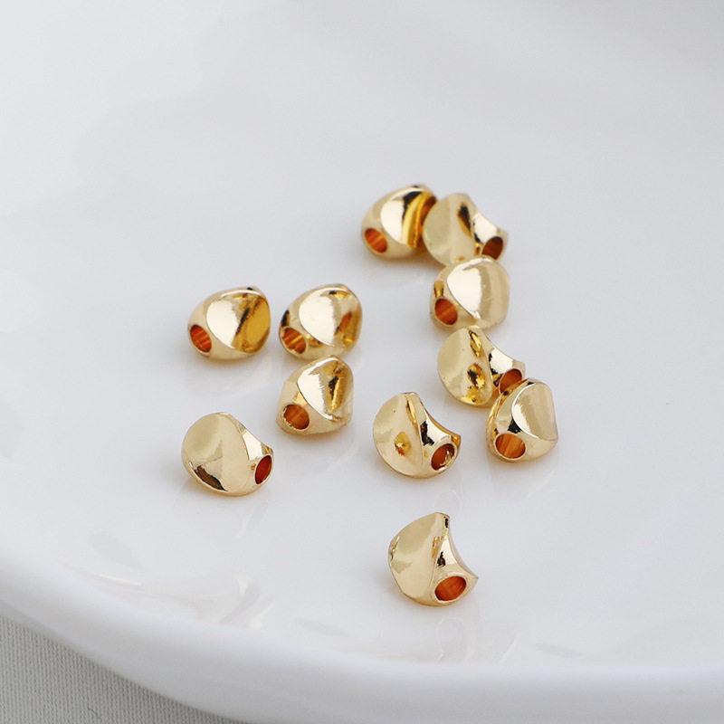 14K Gold-Plated Twisted Triangle Bead Bracelet/Necklace DIY Jewelry Kit