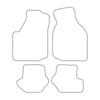[Blm]Fo015 Black - Set Of Velour Floor Mats To Fit Ford Fiesta Iii Mk3 1989-1996 - Black Trim