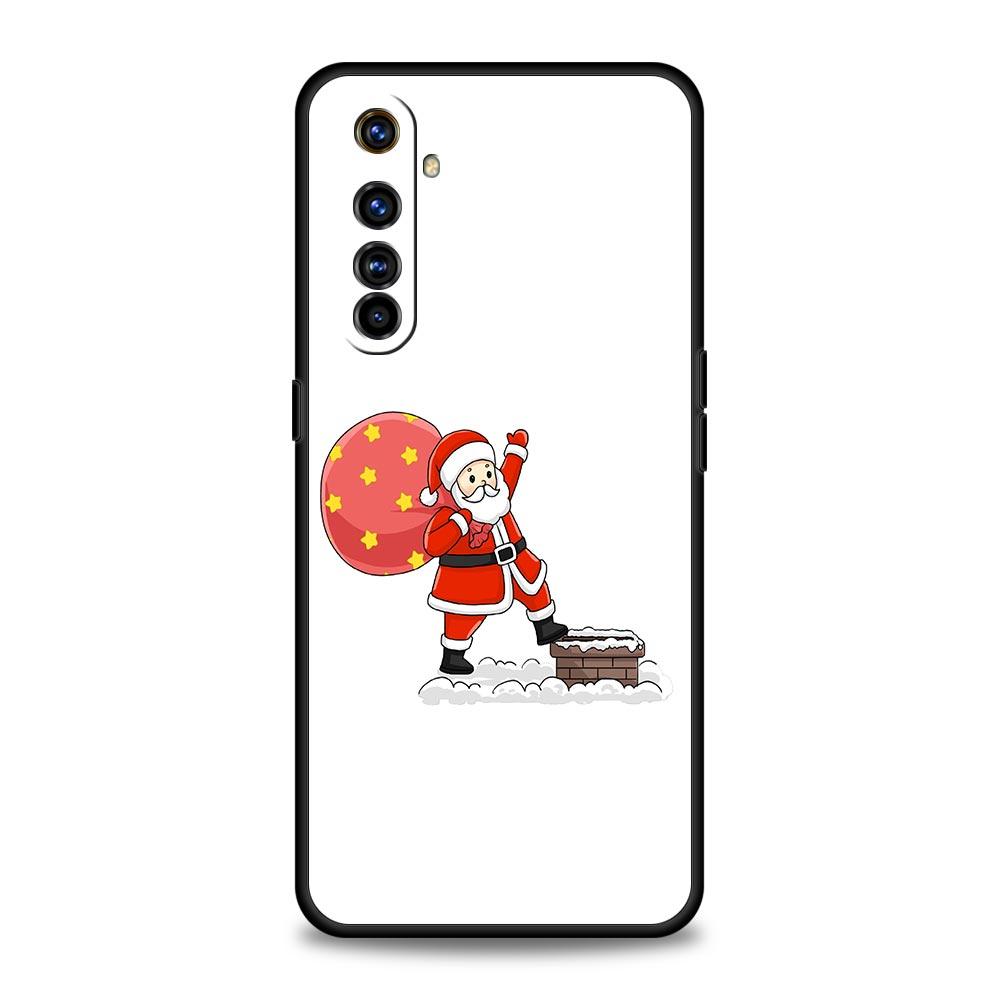 For Realme GT Neo 2 3 3T 5 Phone Case For Realme 12 11 5G 10 9 8 5G 7 6 GT5 GT3 GT2 Pro C21 C11 C25 Cover Christmas Santa Claus