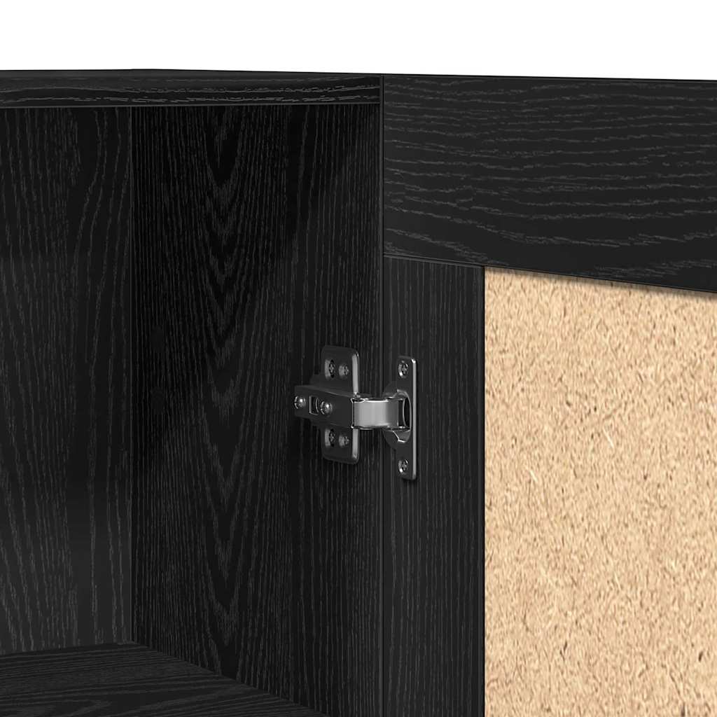 Bookshelf Black Oak Effect 82.5 X 30.5 X 150 Cm