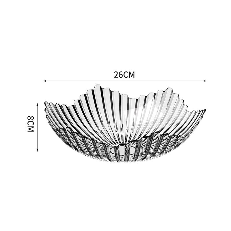 Luxury Vertical Ribbed Flower-Shaped Fruit Bowl