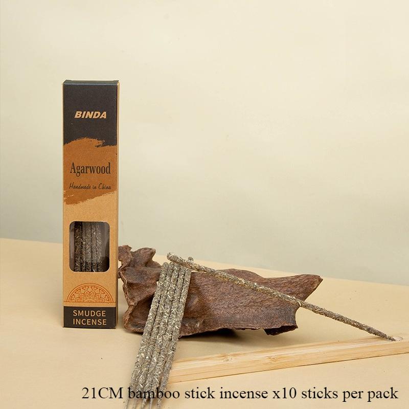 

21 см Ручная работа Натуральные Палочки Благовоний Османтус Роза Лаванда Агарвуд Перуанское Священное Дерево Очистка Воздуха в Помещении Палочки Благовоний Agarwood