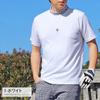 MC MensCasual Mock Neck Golf Short High GIORNO Solid Logo Polo Sizes White Men's Shirt, Sleeve, Neck, SEVEN, Moisture-Wicking, Quick-Drying, Stretch,