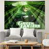 Green Lantern Print Tapestry, Backdrop, Easy Setup, Ideal for Bedroom, Office & Living Room, with Aesthetic Wall Hanging Decor.