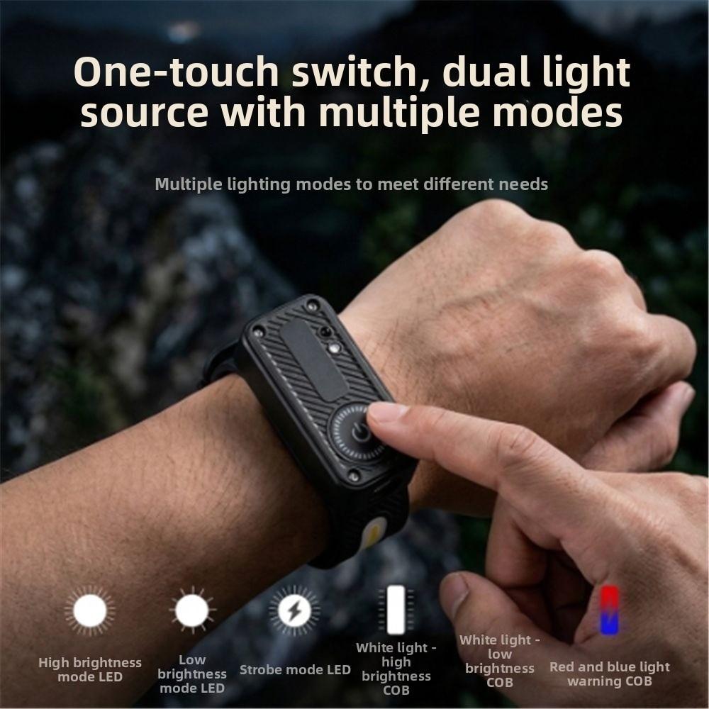 Motion Sensor Magnetic LED Headlamp Wave Sensing Rechargeable Cycling Light  For Runners