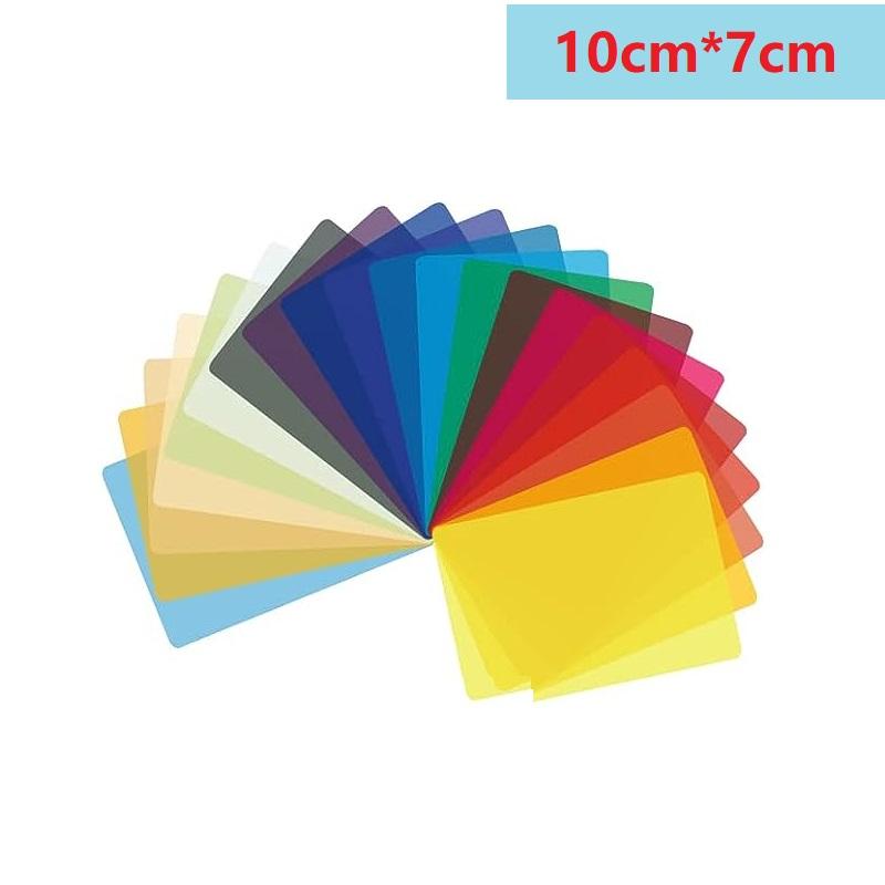 

Selens 20 шт. Цветные гелевые фильтры 25x25 см Световые фильтры Прозрачная цветокоррекция Световой лист Пленка для набора студийного импульсного света