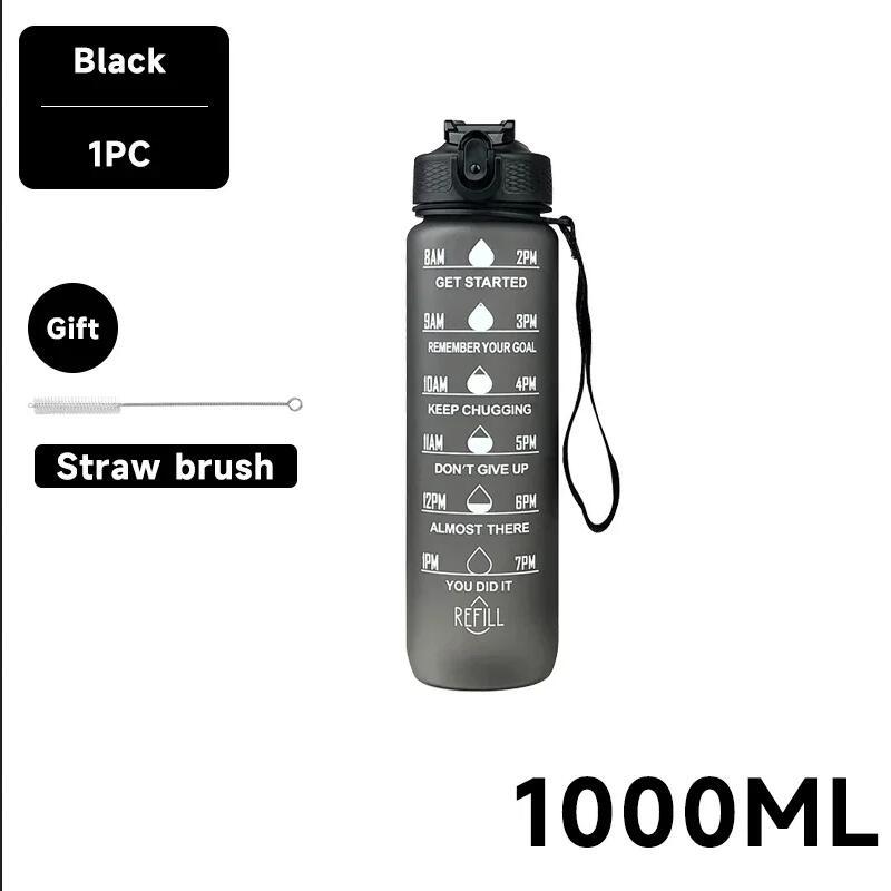 1litrová láhev na vodu Motivační sportovní láhev na vodu Nepropustné láhve na pití Venkovní cestovní tělocvična Fitness džbány do kuchyně