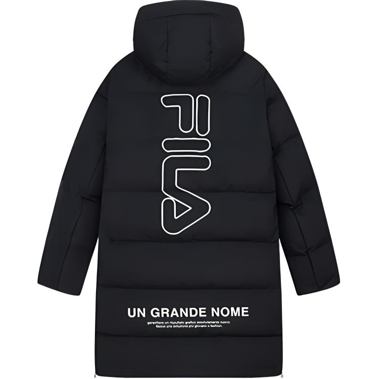 FILA Down Jackets Men's Jet Black Hooded Moderate F51M349921A-BK-