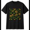 Sunflower In the Swamp Nature Mens T-Shirt Black 100% Cotton Garden Printed
