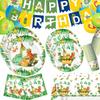 Watercolor Dinosaur Birthday Party Set: Paper Plates, Cups, Napkins for Kids