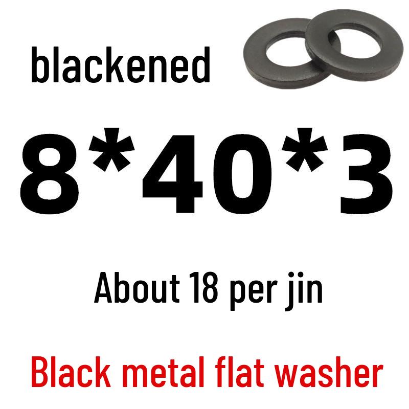 Thickened Black Iron Flat Washer for Screws, Non-standard Round Design