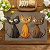 4Pcs, Three Cat Placemats, the Best Placemats, Washable, Suitable for Holiday Parties, Home Decor