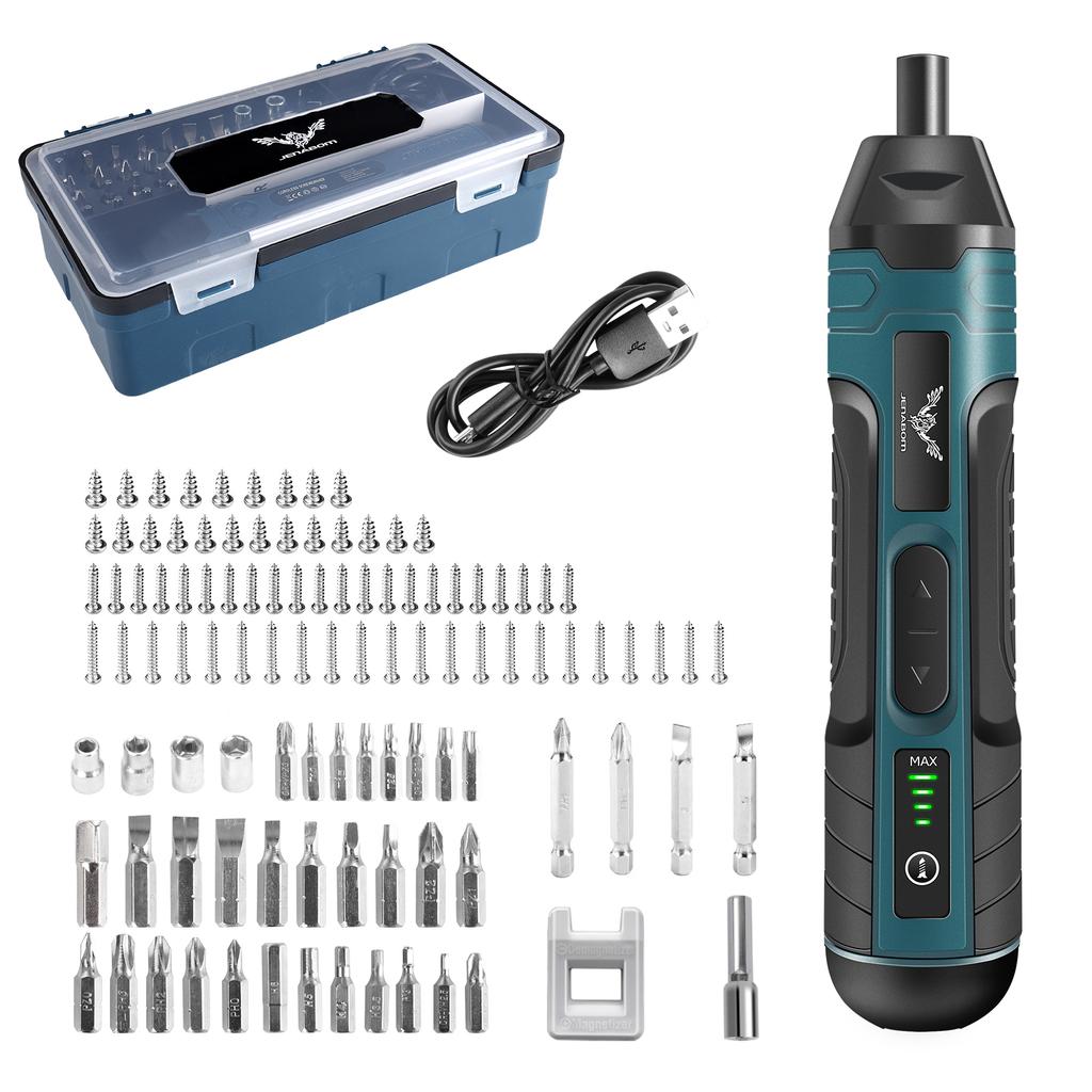 Electric Cordless Screwdriver Small 3.6V Small Screwdriver Set with 5N.m Max Adjustable Torque for Daily and Light Industrial