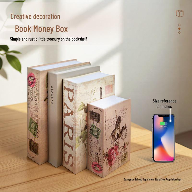 Cross-Border Artifact Combination Lock Piggy Bank Faux Book Safe with Simulated Storage