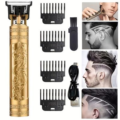 Professional Cordless Electric Hair Clipper And Beard Trimmer - Haircut Kit With USB Charging