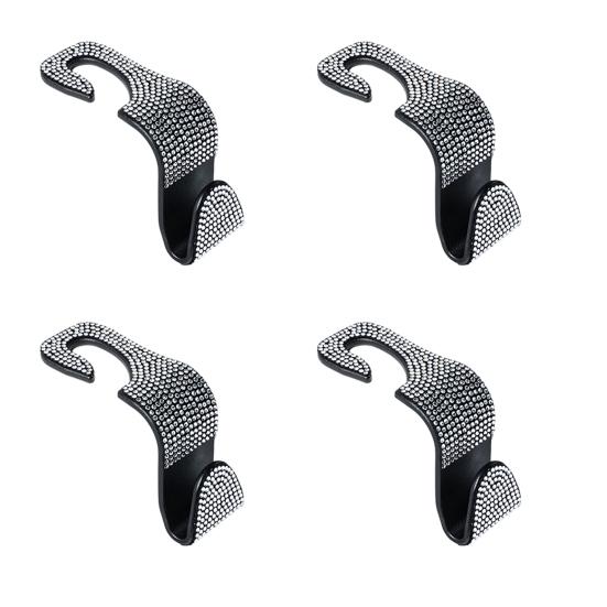 

4 шт. сверкающие автомобильные крючки для кошелька, удобное решение для хранения, креативные автомобильные крючки со стразами для сумок, сумок 4pcs